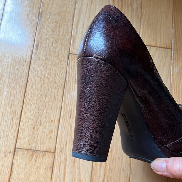 Naturalizer Brown Leather Heel Loafer - Picture 4 of 5